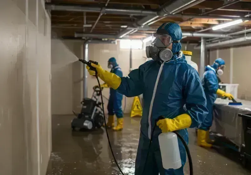 Basement Sanitization and Antimicrobial Treatment process in Montgomery County, PA